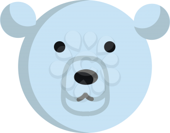 Polar bear illustration vector on white background 