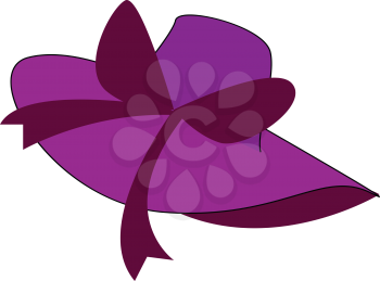 Purple hat illustration vector on white background 