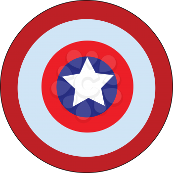Shield of captain America vector or color illustration