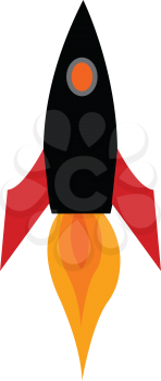 Rocket for outer space vector or color illustration