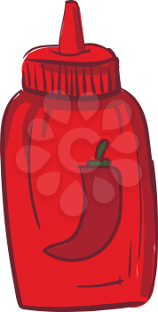A sweet and tangy sauce that adds spices and flavors to recipes vector color drawing or illustration 