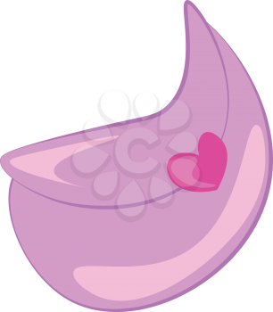 A pale pink-colored love letter sealed with a dark pink-colored heart-shaped wax vector color drawing or illustration 