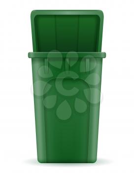 recycling bin trash bucket stock vector illustration isolated on white background