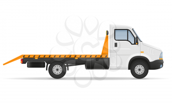 small wrecker truck van lorry for transportation of car stock vector illustration isolated on white background