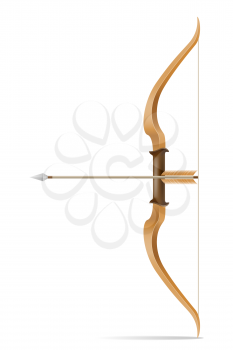 bow with arrows for shooting stock vector illustration isolated on white background