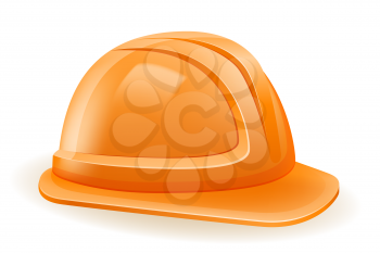 plastic helmet to protect the head in construction or repair stock vector illustration isolated on white background