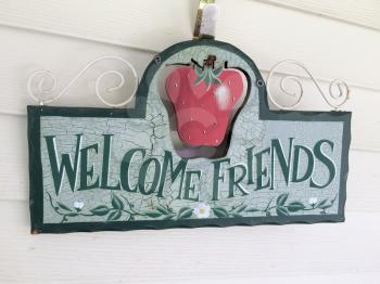 wooden welcome sign homey and country charm on wall