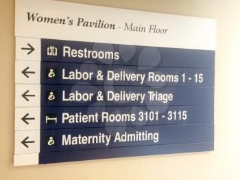 hospital sign maternity labor delivery if pregnant women patient