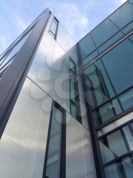 modern building architecture of glass entrance geometric design background design