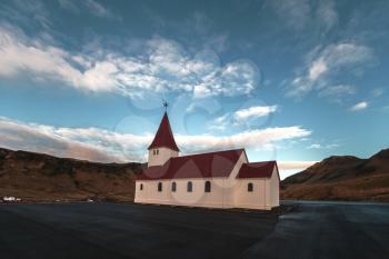 A remote church near a town called Vik, Iceland.