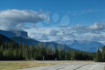 Canadian Rockies on Yellowhead highway 16, Alberta