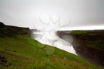 Gullfoss waterfall in summer, Iceland