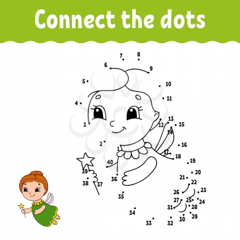 Dot to dot. Draw a line. Handwriting practice. Learning numbers for kids. Education developing worksheet. Activity page. Game for toddler and preschoolers. Isolated vector illustration. Cartoon style.