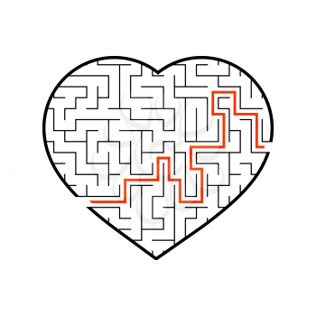 Abstract labyrinth. Game for kids. Puzzle for children. Maze conundrum. Vector illustration