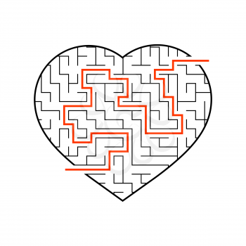 Abstact labyrinth. Game for kids. Puzzle for children. Maze conundrum. Vector illustration.