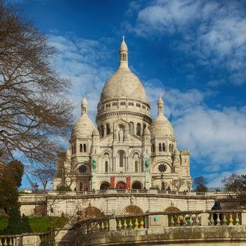 Sacre coeur basilica in Montmartre, Paris, France
