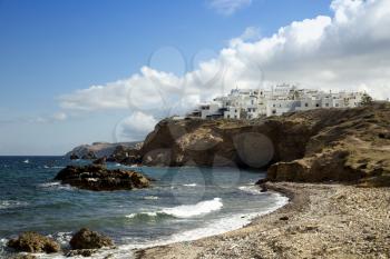View of Grotta beach in Naxos in the cyclades, Greece