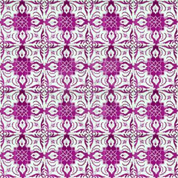 Photographs of traditional portuguese tiles with flowers in purple tone