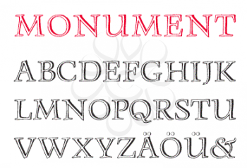 Engraved Font