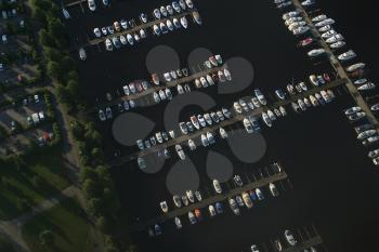 Royalty Free Photo of an Aerial View of a Dock