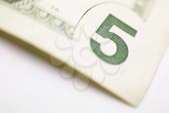 Royalty Free Photo of a Five Dollar Bill