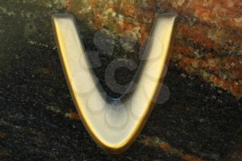 Royalty Free Photo of the Letter V