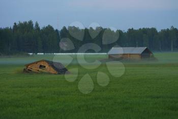 Royalty Free Photo of a Farmland in Finland
