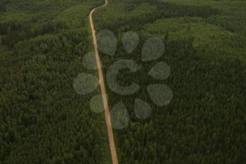 Royalty Free Photo of an Aerial of a Roadway