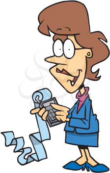 Royalty Free Clipart Image of an Accountant