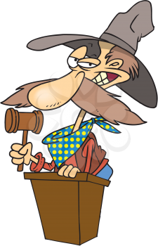 Royalty Free Clipart Image of an Auctioneer