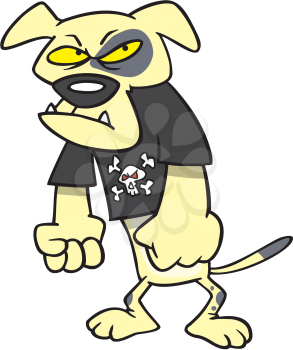 Royalty Free Clipart Image of a Bad Dog