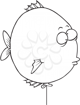 Royalty Free Clipart Image of a Fish Balloon