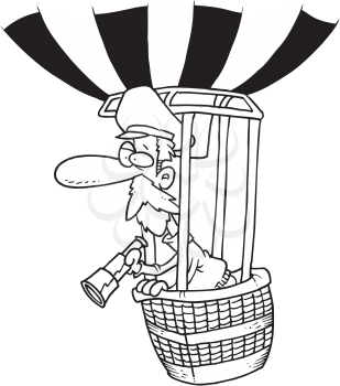 Royalty Free Clipart Image of a Balloonist