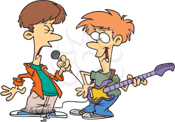 Royalty Free Clipart Image of Kids Band