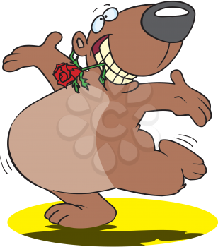Royalty Free Clipart Image of a Dancing Bear