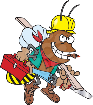 Royalty Free Clipart Image of a Worker Bee