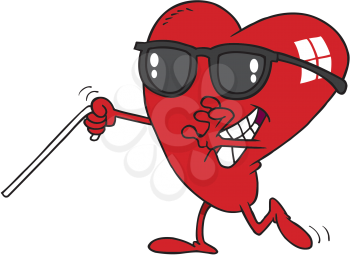 Royalty Free Clipart Image of a Blind Heart