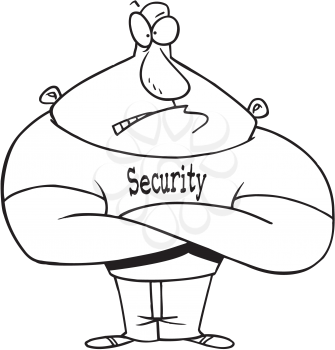 Royalty Free Clipart Image of a Bouncer