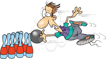 Royalty Free Clipart Image of a Bowler