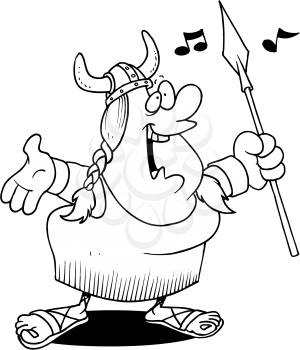 Royalty Free Clipart Image of an Opera Singer