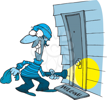 Royalty Free Clipart Image of a Burglar