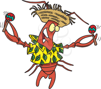 Royalty Free Clipart Image of a Calypso Lobster