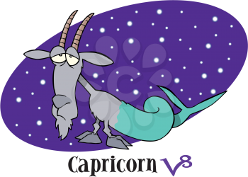 Royalty Free Clipart Image of Capricorn