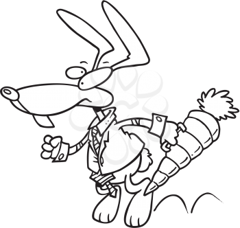 Royalty Free Clipart Image of a Rabbit With a Carrot Case