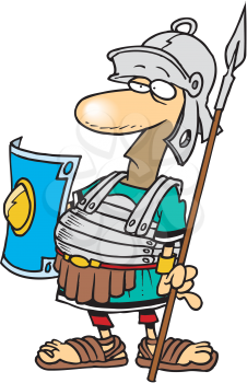 Royalty Free Clipart Image of a Centurion