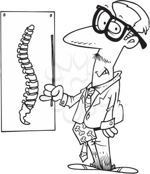 Royalty Free Clipart Image of a Chiropractor