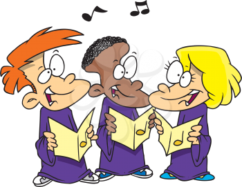 Royalty Free Clipart Image of a Children's Choir