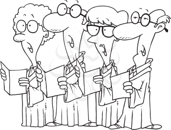 Royalty Free Clipart Image of a Choir