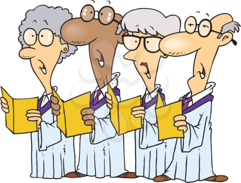 Royalty Free Clipart Image of a Choir
