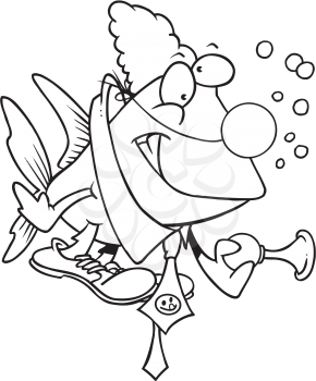 Royalty Free Clipart Image of a Clown Fish